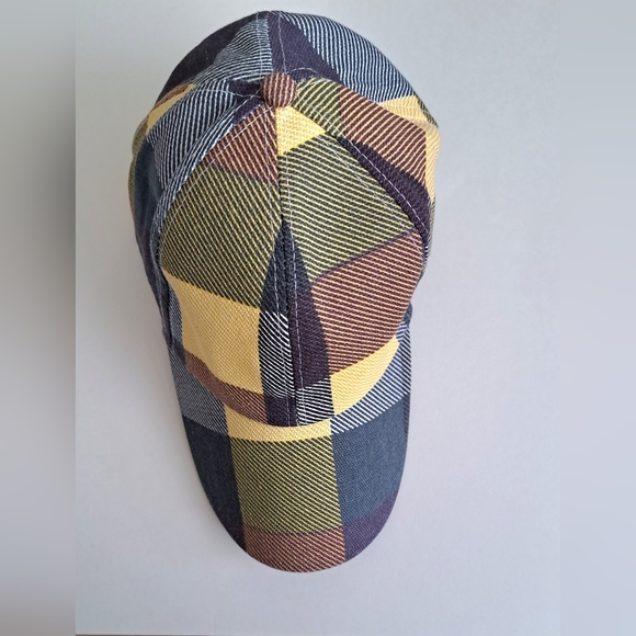 Hat baseball style women/ men. Color Block Plaid. Adjustable. Lightweight. - Picture 2 of 6